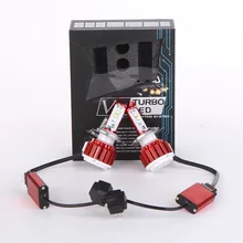 V16 TURBO H4 H4-3 H13 9004 9007 HB1 HB5 H4(H/L) 80 Вт/заданная величина 8000LM светодиодный фар Conversion Kit. Розово-красного цвета