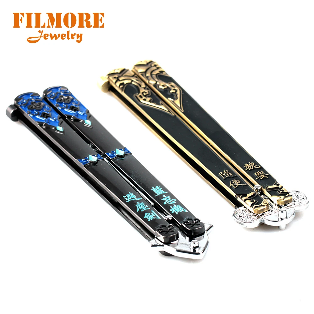 

The Founder of Diabolism Mo Dao Zu Shi Weapon Model Sword Handwork Swing Knife Training Tools Folded Flail Butterfly Knives Gift