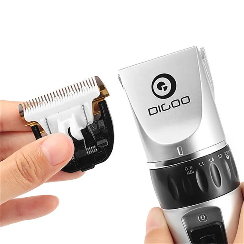 Digoo BB-T1 USB Professional Adjustable Ceramic Blade Electric Hair Trimmer Rechargeable Hair Clipper 4X Extra Limiting Comb Men