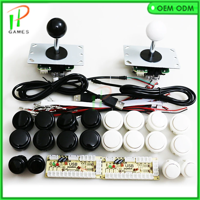 

DIY Arcade kit for 2 Player USB To PC Zero Delay control board with joystick push buttons Jamma Arcade Mame DIY Kit