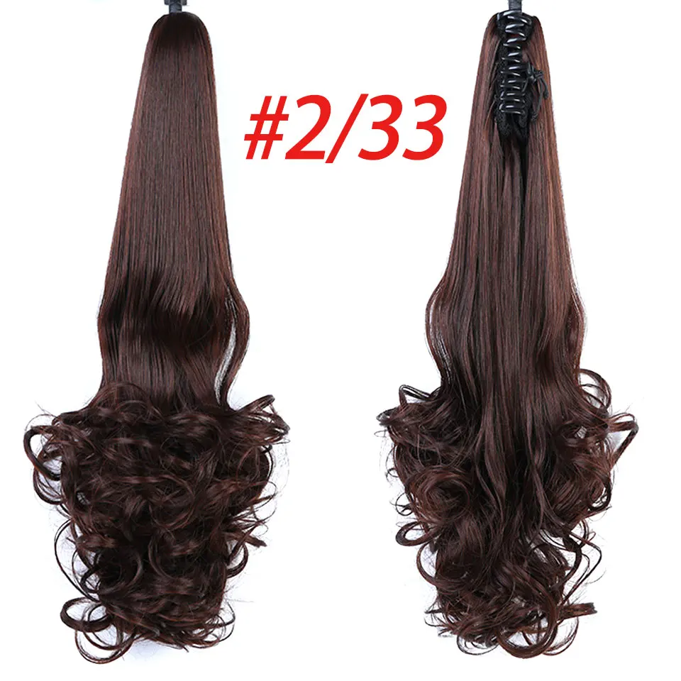 AOSI WIG Long Wavy Ponytail Natural Fake Hair Tails Women Heat Resistant Synthetic Ponytails Women Fault Hair Pieces Hairstyle