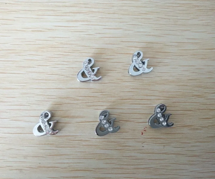 

Free Shipping, 20PCS 8MM Half Rhinestone & Symbol Charms Slide Charms Letters Fit 8mm Belts Wristbands