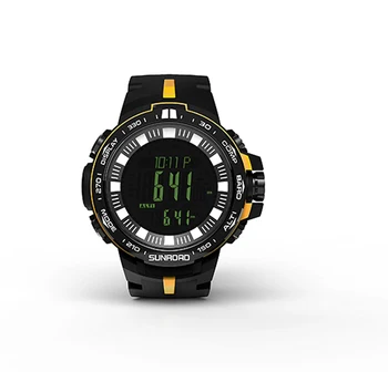 

SUNROAD Digital Men Sport Watch-Outdoor Barometer Compass Altimeter Temperature Hiking Swimming Sports Watches Relogio Yellow
