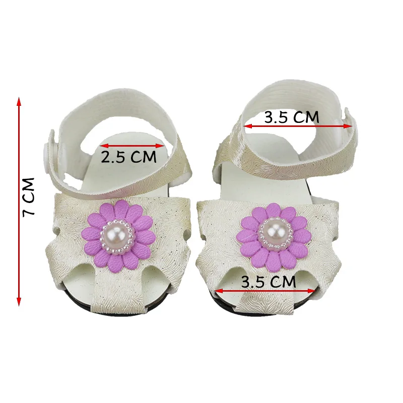 Floret-Flower-White-Sandals-Fits-18-Inch-Doll-43CM-Dolls-Baby-Doll-DIY-Shoes-For-American (1)