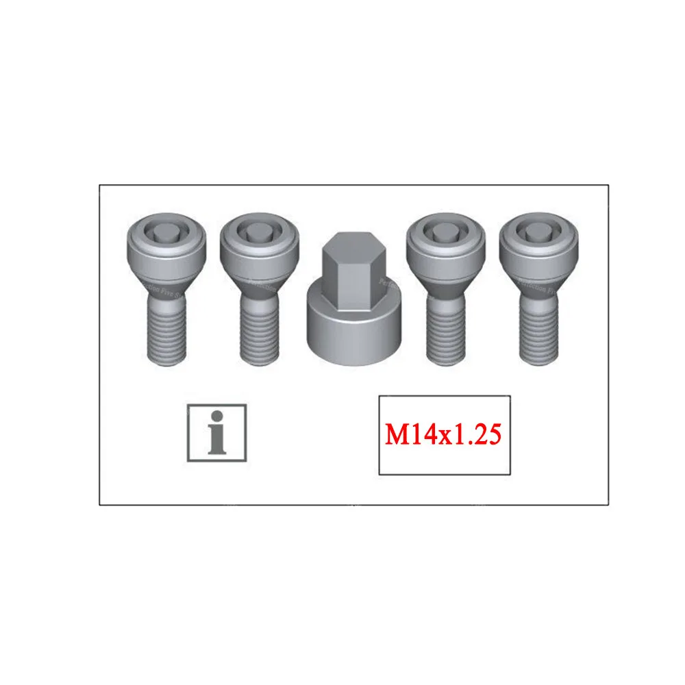 Комплект замков для автомобильных болтов M14x1.25 36136792851 BMW X3 X5 X6 5 / 7 Series F20 F30 F10 G30 2010 2011