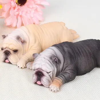 

Simulation Animal Model Toy doze Dog Bulldog Loyal Dog model Children pet toy gift
