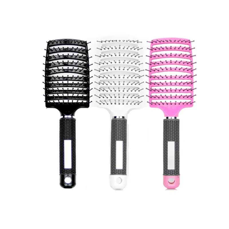 

Salon Hair Brush Nylon Tangle Round Detangle Hairdresser Scalp Massage Comb Women Wet Curly Detangle Paddle Hair Styling Tool