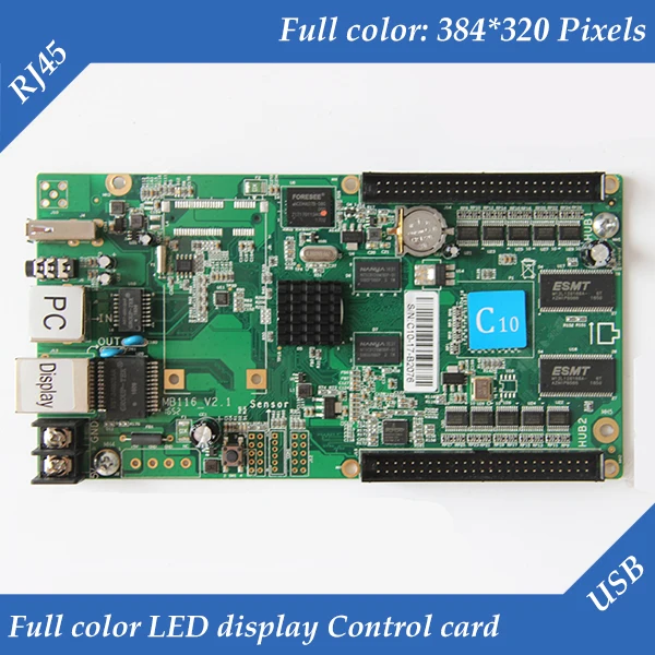 

HD-C10 USB+2 Ethernet Port(Can be used as sending card) Asynchronous Video Full Color LED Control Card