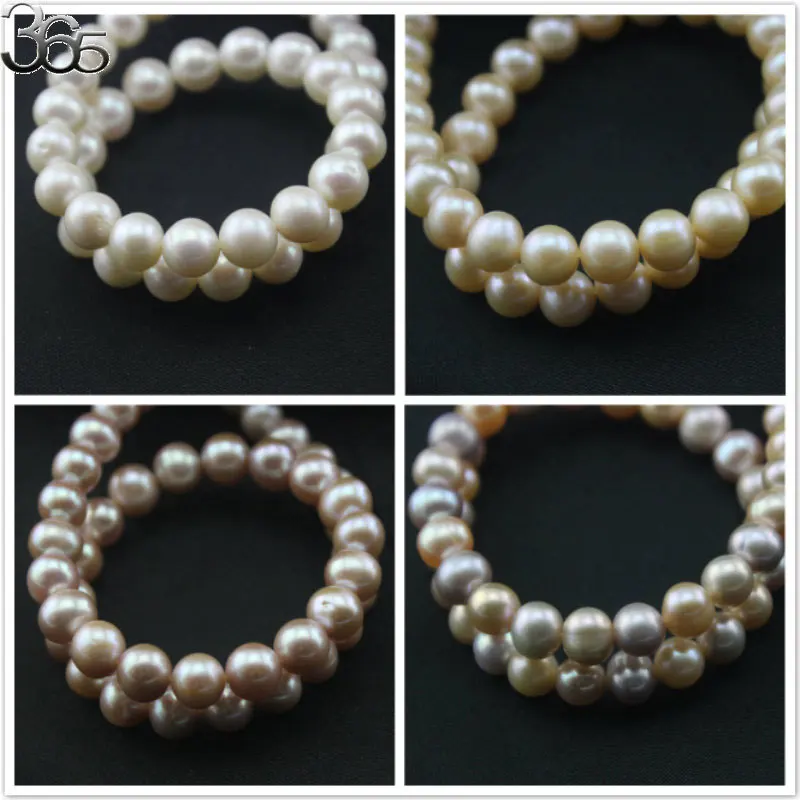 Free Shipping AAA Grade 8-9mm White Pink Purple Na...