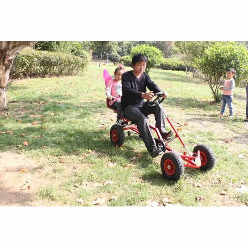 US $433.19 2 Seat Go Kart Can Carry a Passenger Kid Adult Gokarts with Hand Brake Outdoor Fun ParentKids Go Kart