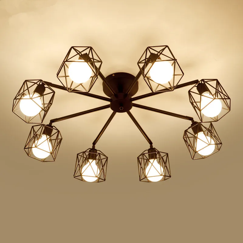 

American creative personality Ceiling Lamps Retro living room lighting simple bedroom lamp restaurant study ceiling lights ZA