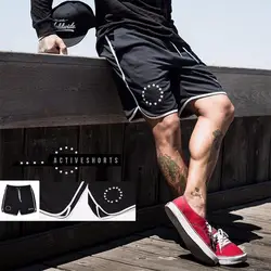 2019 летние Для мужчин s Брендовые спортивные для бега шорты для похудения мужские черные короткие брюки для бодибилдинга мужской Фитнес