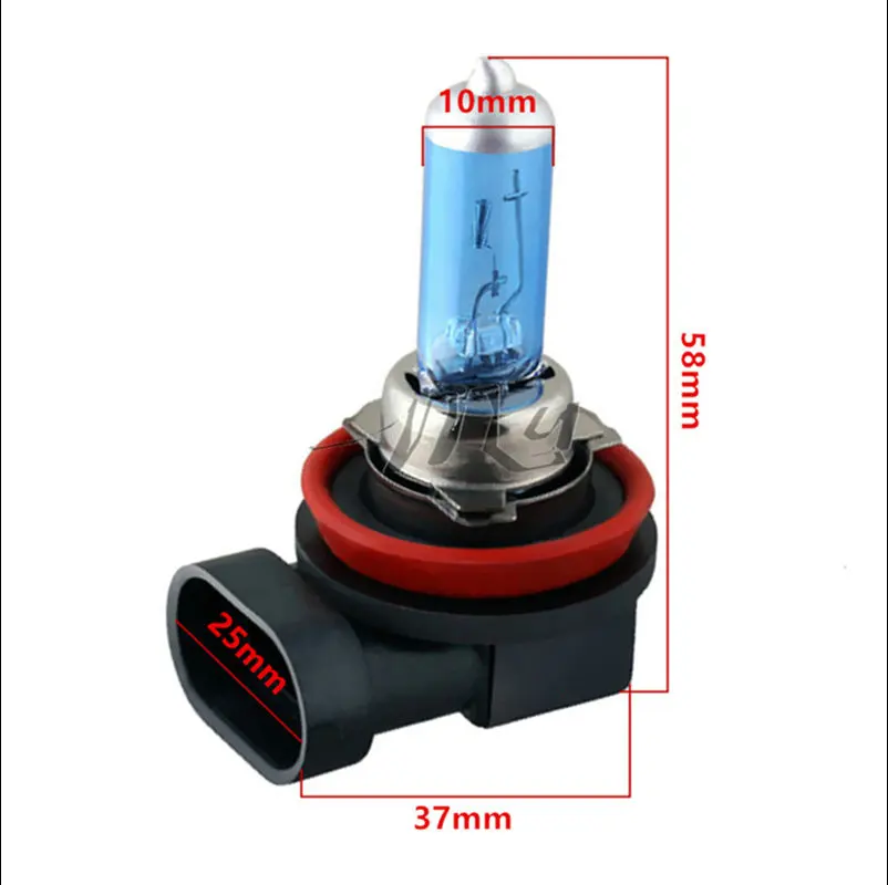 2pcs H8 35W Halogen Bulbs super white Headlights fog lamps light running Car Light Source parking 6000K 12V day High Power 4