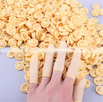 

200Pcs Latex Finger Cots Fingertips Cover Protective Protect Rubber Glove Anti-Static Nail Art Dental Medical Factory Workshop