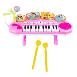 3 в 1 дети пластик электронная клавиатура игрушечные музыкальные инструменты раннего обучения Образование игрушечные лошадки для детей