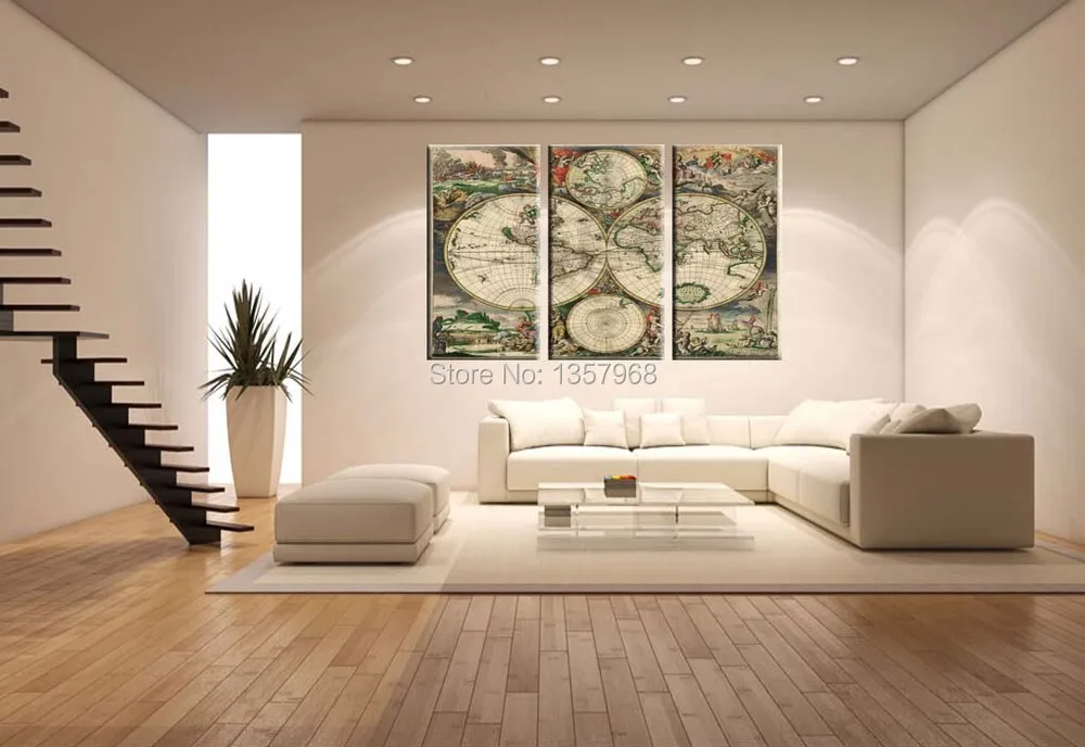 World Map Wall Decor Home Design And Inspiration 22796 Wall Decor Printed Rectangular World Map Decal For Housewares