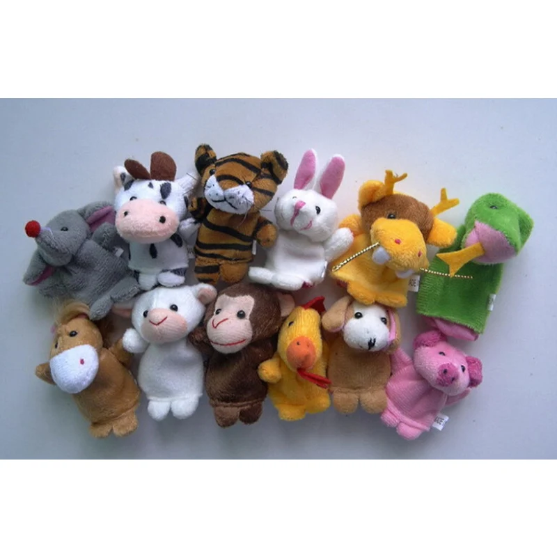 Детский подарок, Рождественская плюшевая игрушка для малышей, 12 шт., кукольный театр, реквизит, Детские мебельные гарнитуры пальчиковые куклы, животные, куклы, зодиакальные животные