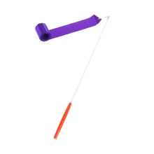 4 м художественная гимнастика лента с палкой Дети Танцы стримеры Riband(фиолетовый