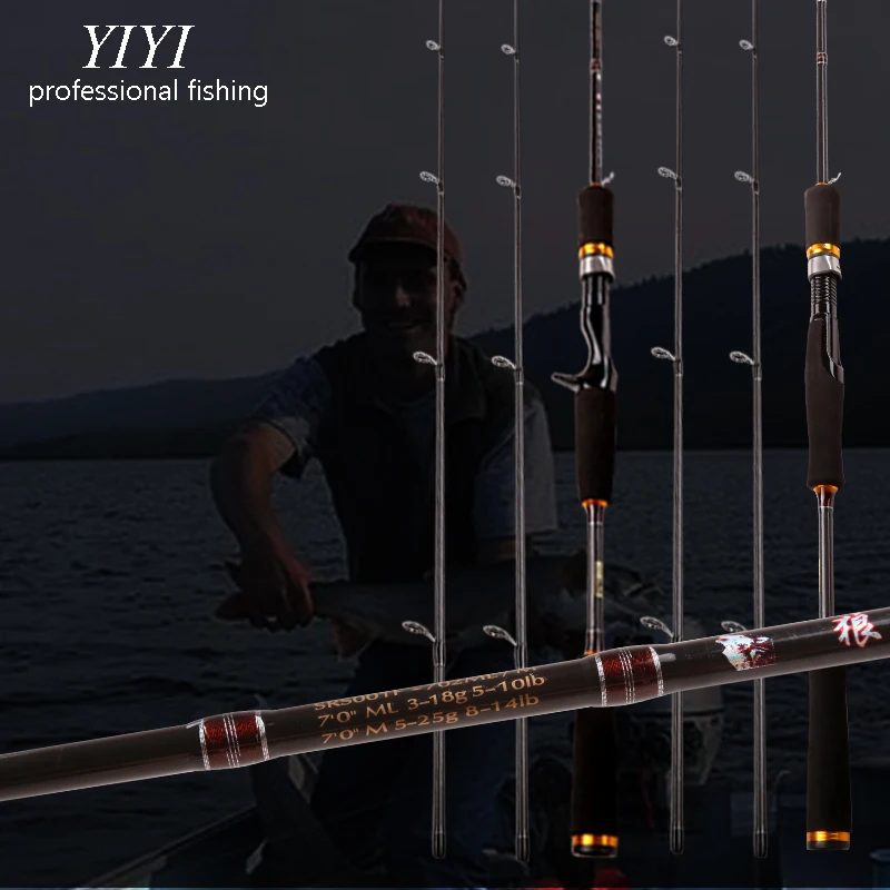 

Cheap YIYI M+ML 2Top Cadet Ultralight Carbon Spinning Casting Fishing Rod 2.10m Baitcasting Rod