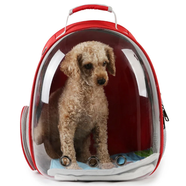 2019 Breathable Small Pet Carrier Bag Clear Cat Backpack Carrying Dog Bag Portable Outdoor ...