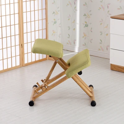 Стул для коррекции фигуры, эргономичный дизайн, кресло на коленях, Современный Офисный Компьютерный стул, эргономичный дизайн коленчатого кресла - Цвет: Linen Fabric Green
