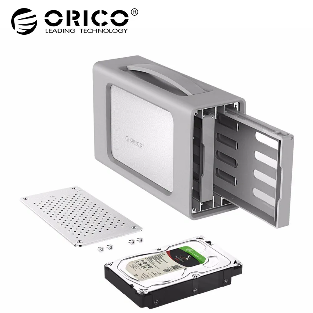 

ORICO 3.5 inch Type-C Dual-bay Hard Drive Enclosure With Raid Docking Station USB3.1 Silicone Cover 20TB Aluminum Honeycomb