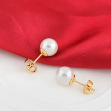 100 пара/лот жемчужные серьги золотые серьги-гвоздики для женщин букле D'oreille Perles серьги Perlas Aros Bijoux Серьги Brinco Ouro E2899