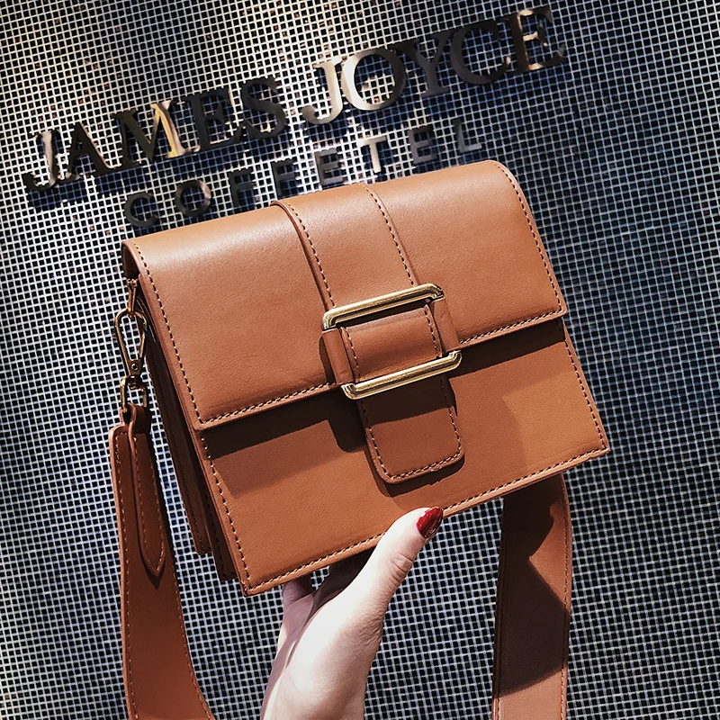 Роскошная сумка, модная новинка, простая квадратная сумка, качественная женская дизайнерская сумка из искусственной кожи, Портативная сумка через плечо