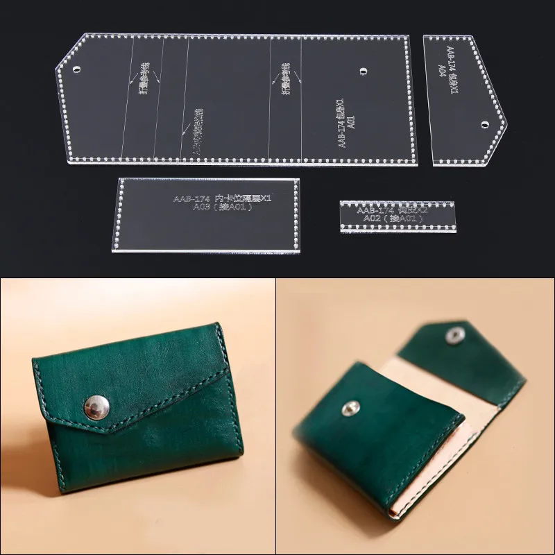 donyamy 1 set diy hasp buckle card holder template clear