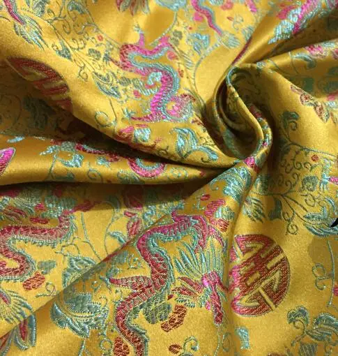 75*50 см восточные шелковые китайские японские парча с изображением дракона индийские вечерние платья