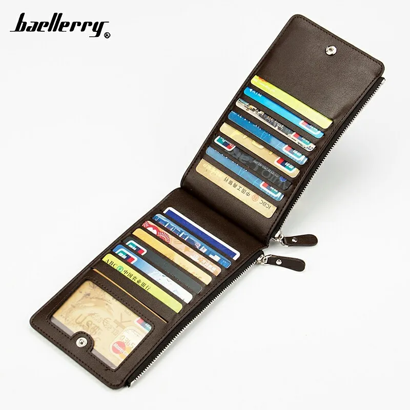 Men Wallet Money Bag Male Bifold Long PU Coin Plastic Card Pocket New Model Design Hot Unique Famous Brand Cell IPhone Clutch