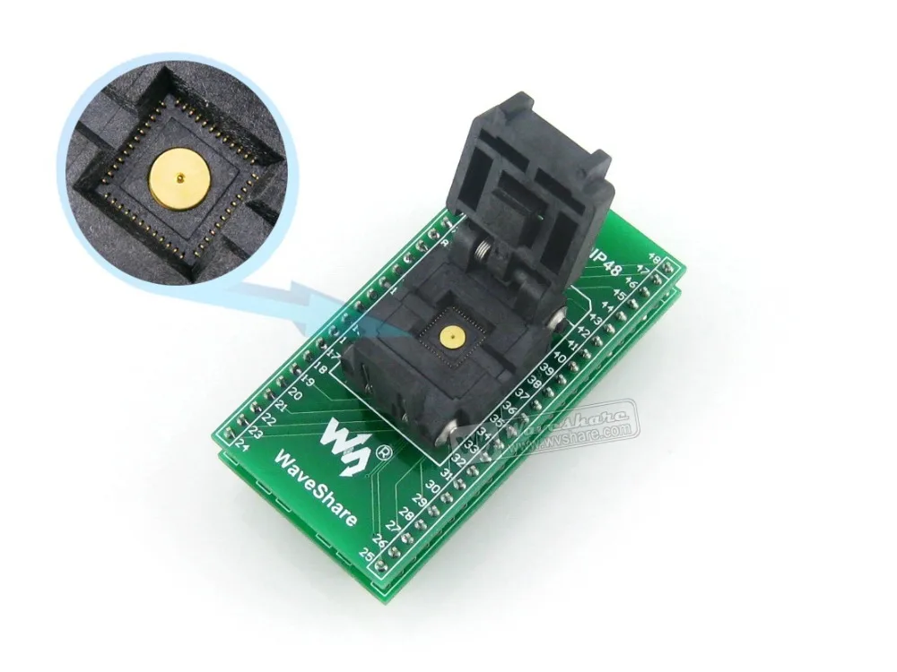 

Parts QFN48 TO DIP48 QFN48 MLF48 MLP48 Plastronics 48QN50K17070 IC Test Socket Programmer Adapter 0.5mm Pitch
