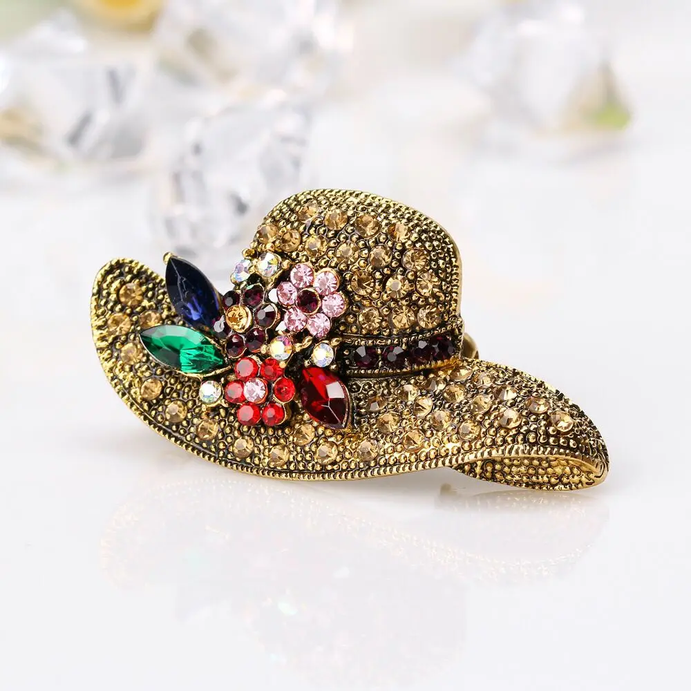 Pins Cute Hat Brooch Sweater Pins Badge Collar Clothes Accessories Creative Hats Pin Brooches Women0