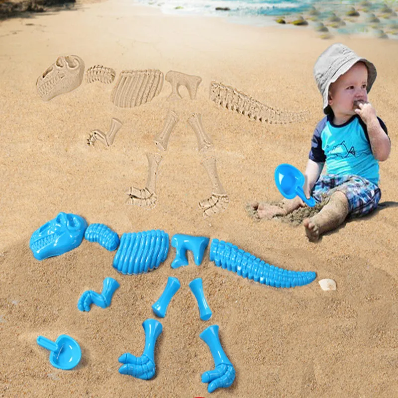 

11pcs/set Sandbeach Funny Sand Mold Set Dinosaur Skeleton Bones Beach Toy Kids Summer Toys For Children