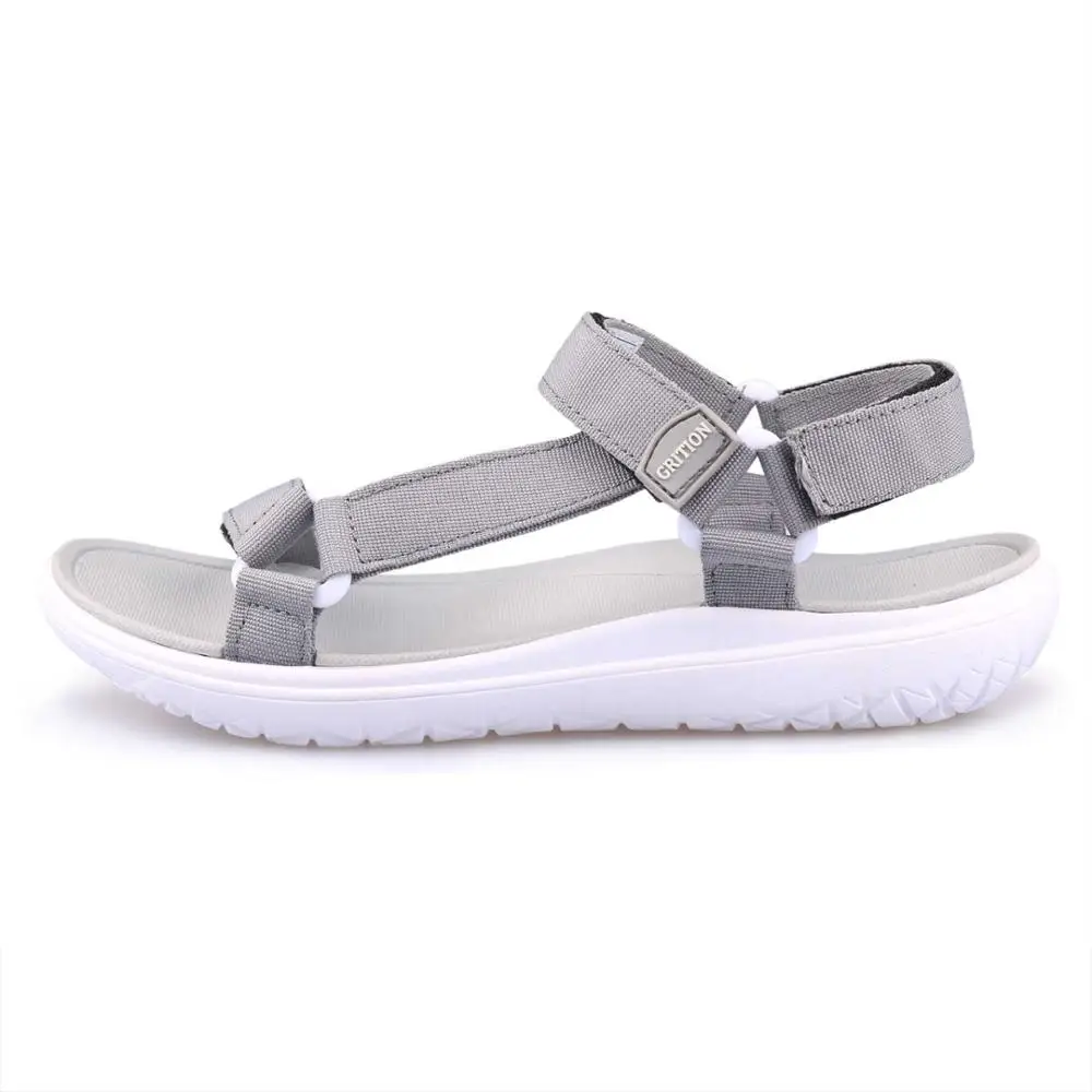 GRITION/Женская обувь; Спортивная повседневная Летняя Уличная обувь; пляжные сандалии на толстом каблуке; легкая модная удобная прогулочная обувь; - Цвет: Серый