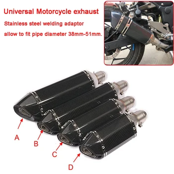 

38-51MM Motorcycle Scooter nmax dirt bike Short exhaust muffler escape moto Modified Motocross Street Motorbike ATV benelli