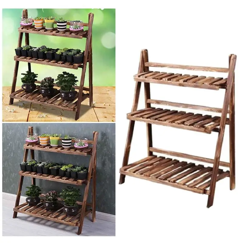 

Plant Shelves Flower Garden Rack Stand Flower Display Stand Bamboo Display Stand Bamboo Shelf Storage Rack Holder