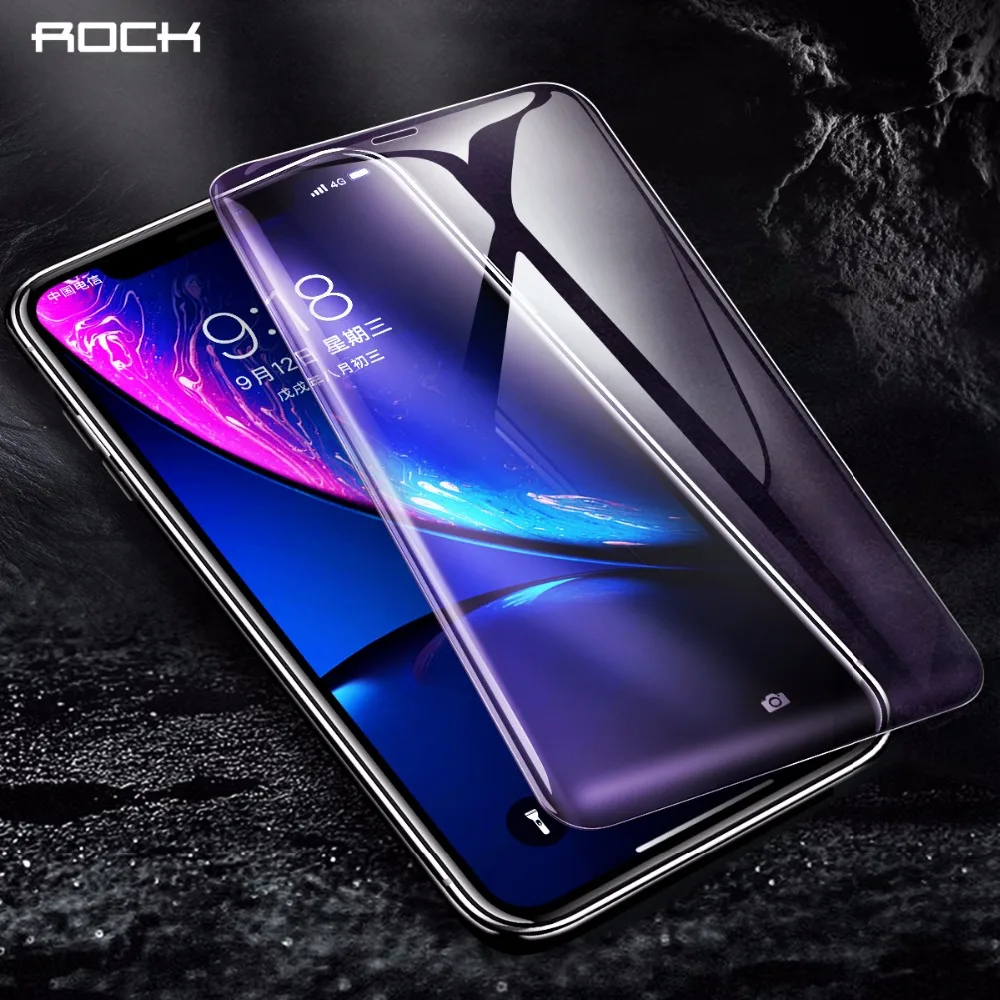 

Rock 0.26mm Tempered Glass For iPhone XR Screen Protector Full Coverage Protective Glass Clearance 49%