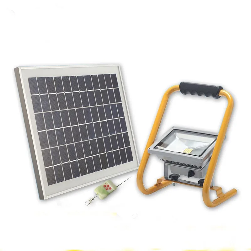 

Solar battery charging project-light lamp on-board portable rechargeable lights portable remote 10 w