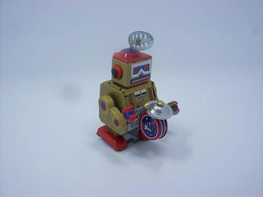 Винтажная ручная ходьба радар жестяной Робот игрушка-альгам подарок заводные игрушки шкафы бара украшения