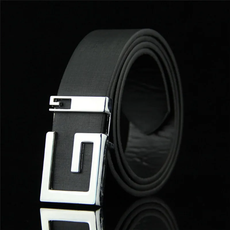 New Fashion Mens Leather Smooth Girdle Buckle Waistband Waistband Leisure Belt Strap Cinturones Para Mujer La Ceinture A16# (10)