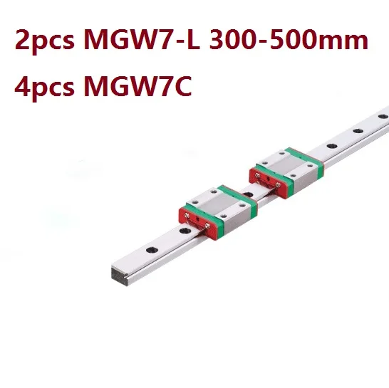 

2 шт. оригинальные HIWIN линейные направляющие/рельсовые MGW7-L 300 мм/400 мм/500 мм + 4 шт. MGW7C мини блоки для 7 мм миниатюрные CNC части