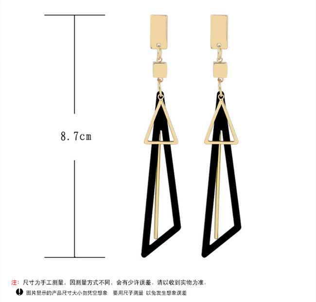 Triangle Tassel Drop Earrings