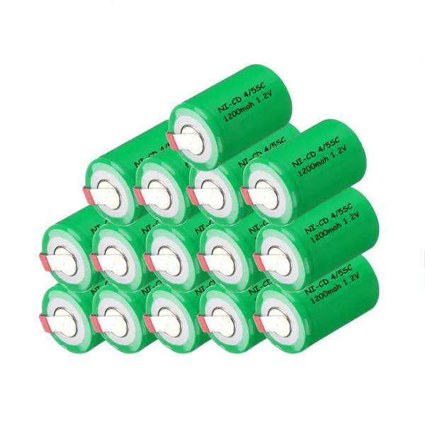 12 штук в партии! Полная мощность маленький размер батарея ni-cd 4/5sc 1200mah аккумулятор 1,2 v 4/5 подводная лодка c 1200 мАч-гидридных и никель-кадмиевых типов аккумуляторов батареи