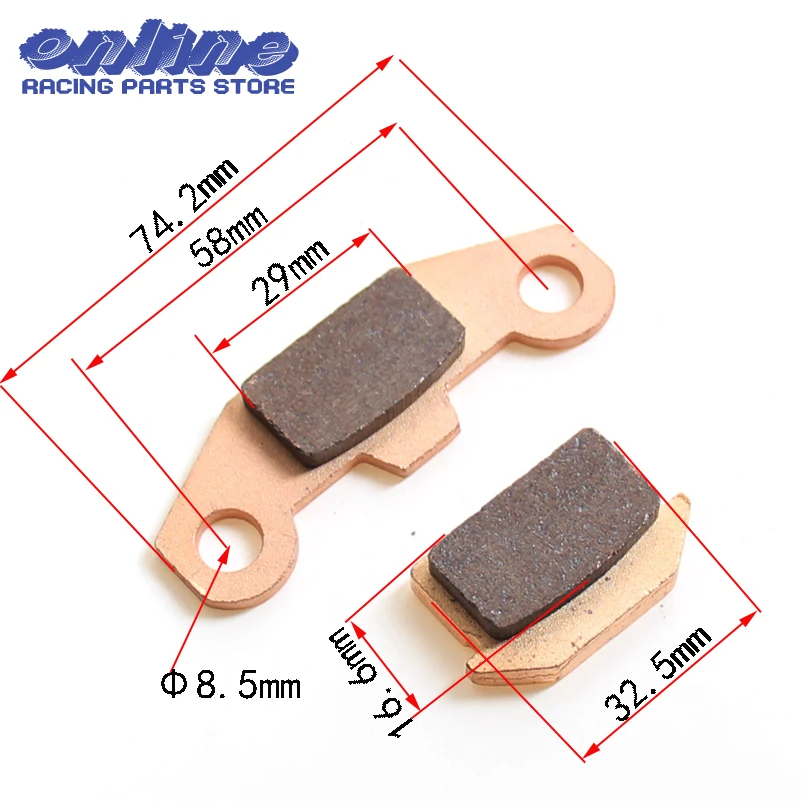 Heavy Duty Motorcycle Copper Brake Shoes Disc Pads For Motocross