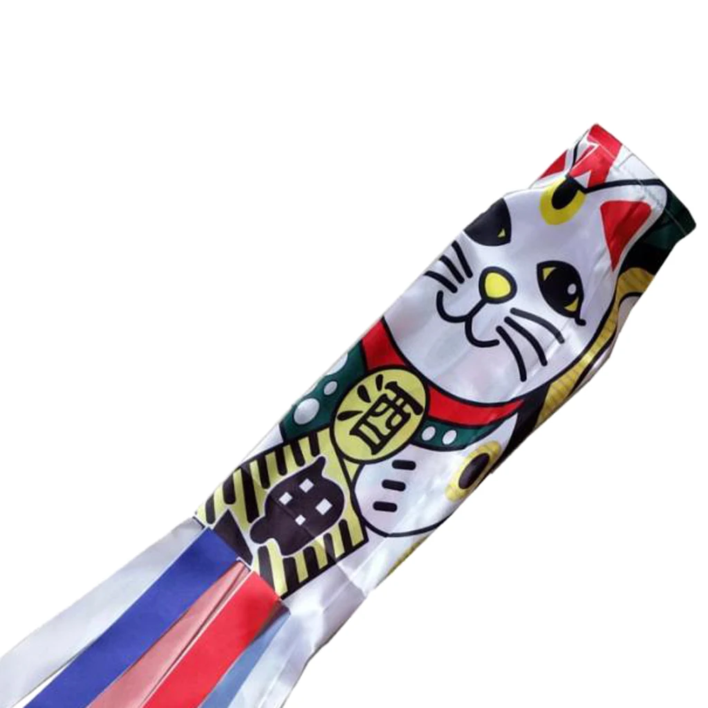 2Pcs Koi Nobori Carp Windsocks Streamers Colorful Fish Flag Decoration 70cm