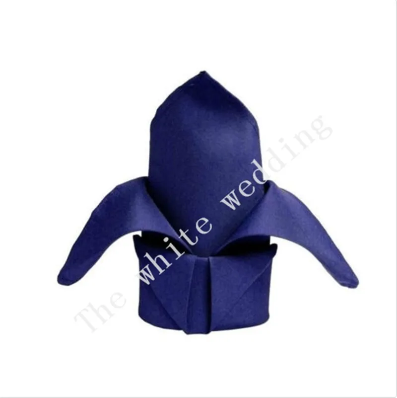

100pcs 20'' x 20'' navy blue wedding table Napkins Linen free shipping