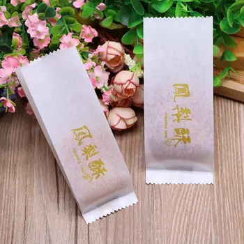

Golden words Cotton Paper Bag Pineapple Cake Packaging Wrapper For Cookie Candy food,1000 Pcs/lot