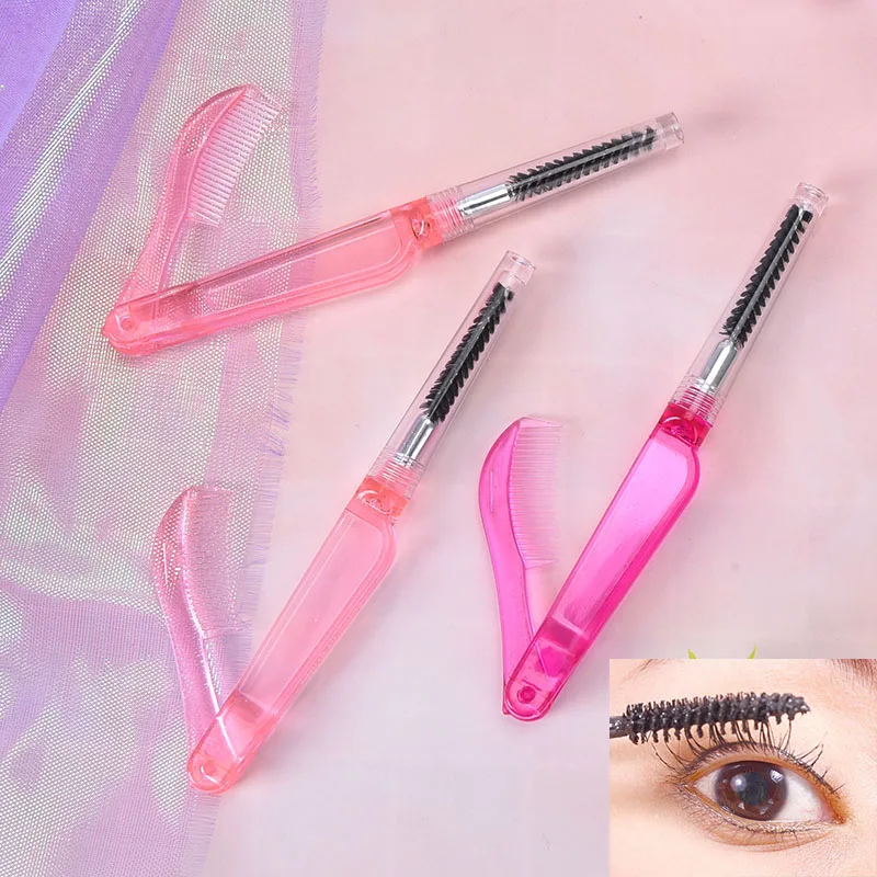 1Pc Foldable Antibacterial Double headed Mascara Wands Applicator Wand