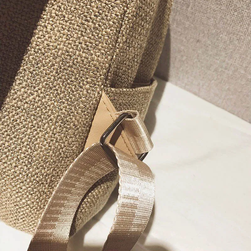New Women Fahsion Canvas Backpacks Student Travel Female Casual Shoulder Bags Lady Weave Mochila Holiday Knit Back Pack BP3015 (10)